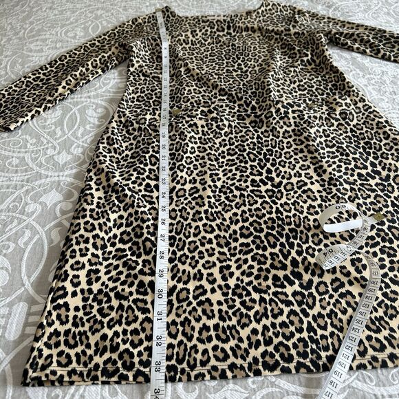 Jude Connally Dress Women XS Leopard Stretch USA Fitted Sabine Classic Polished - Picture 5 of 11